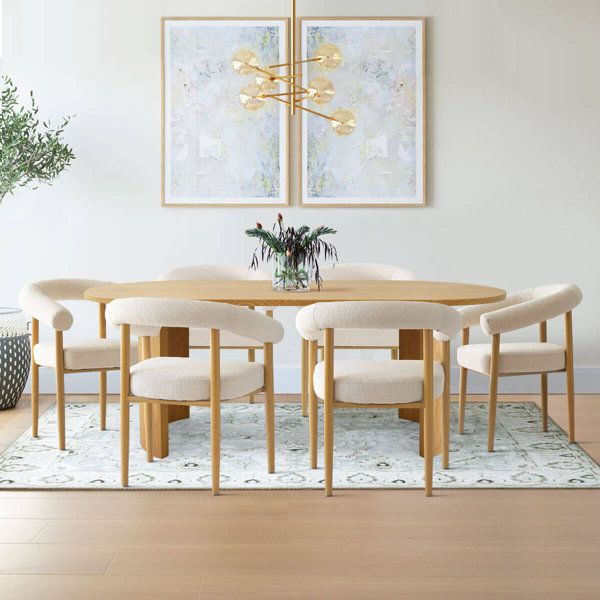 Wade Logan® Solaze 6-Person Oval Dining Table Sets & Reviews | Wayfair
